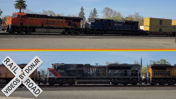 A Mixed Manifest With UP1111, A BNSF Train Has An MRL Engine & A DPU In H‑1 Paint & More.