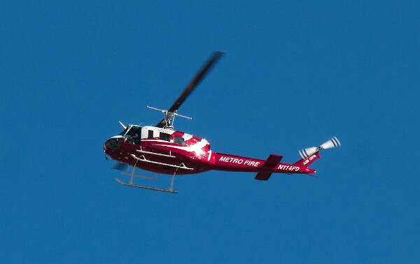 Hey, that's not a train! - Metro Fire&nbsp;N114FD&nbsp;&lpar;Bell UH-1H Iroquois&rpar;