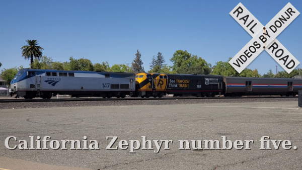 California Zephyr Five With The Operation Lifesaver Unit, A Mixed Manifest, & Capitol Corridor 538. A Video From My YouTube Channel.