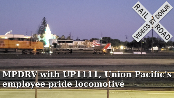 UP1111 The Union Pacific Employee Pride Locomotive, An Empty Grain Train, And More. A Video From My YouTube Channel.