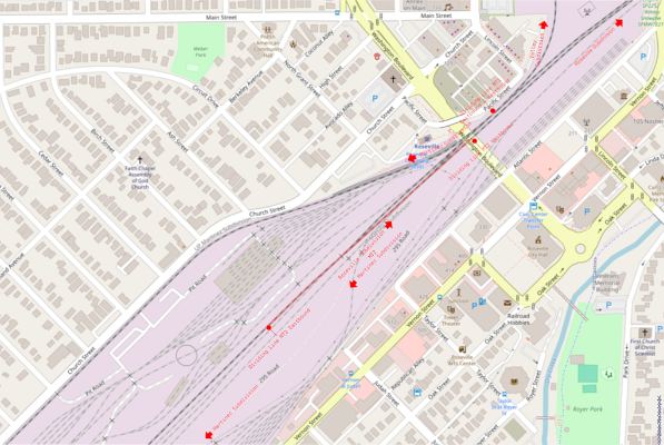 A Map Of Three Subdivisions Meeting.